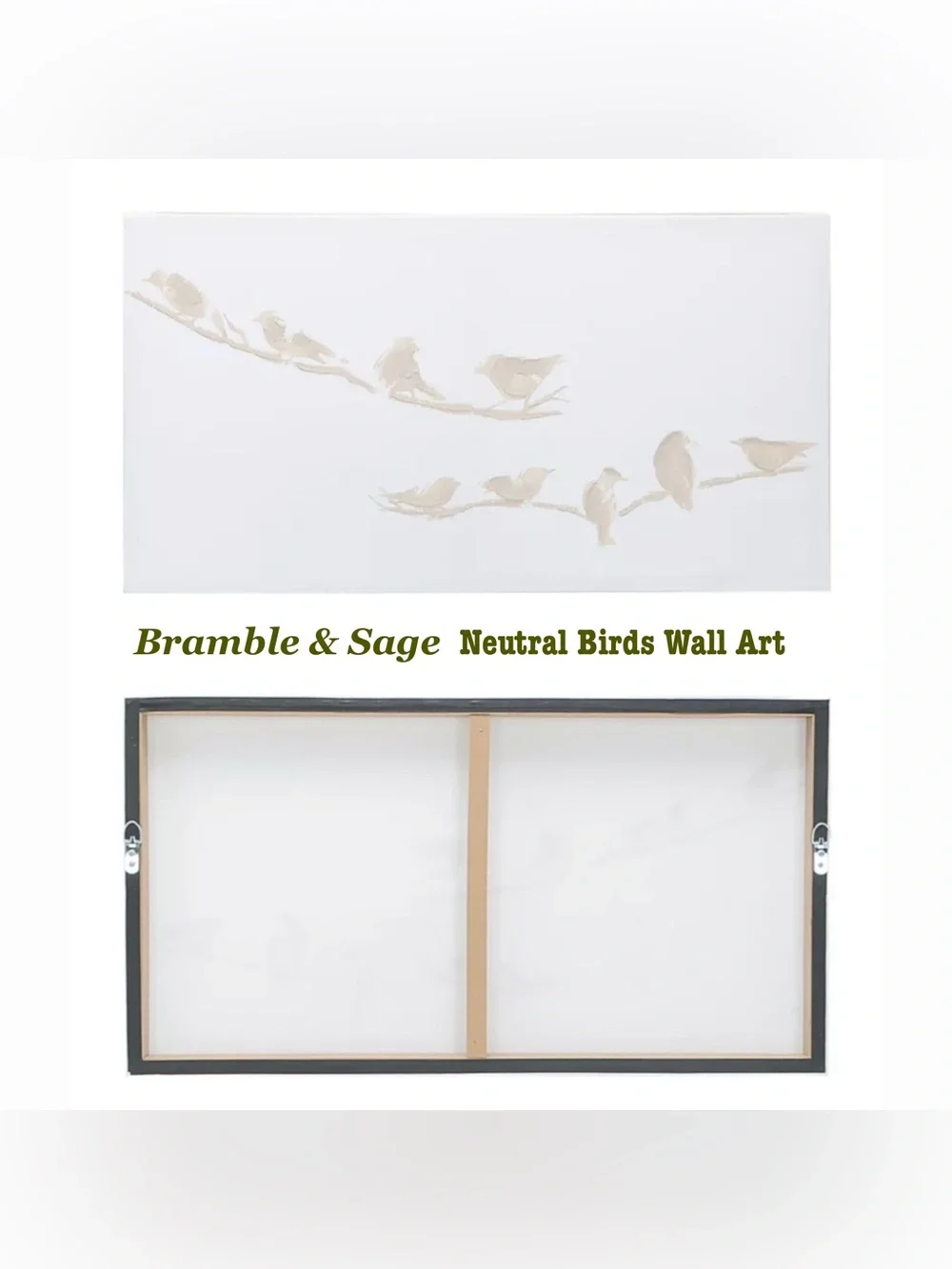 BRAMBLE & SAGE NEUTRAL BIRDS WALL ART | 15 X 28 IN.